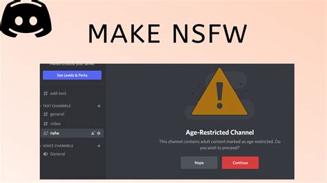 how to make nsfw channel in discord|NSFW Server Designation